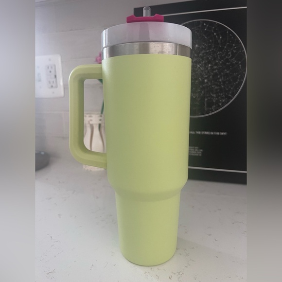 Stanley Neon Green and Pink Insulated Travel Mug - Picture 2 of 5